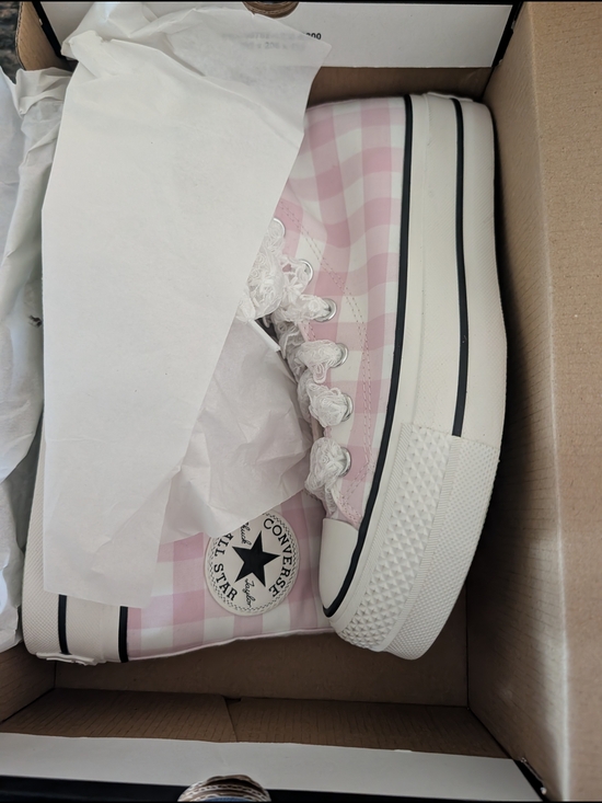 Converse Shoes - Converse Chuck Taylor All Star Platform Gingham Sneakers - Pink/White